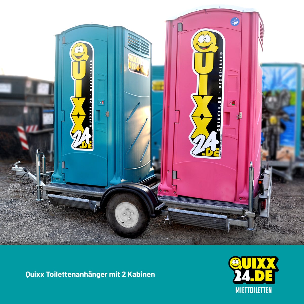Quixx24 Toilettenanhänger Außenansicht