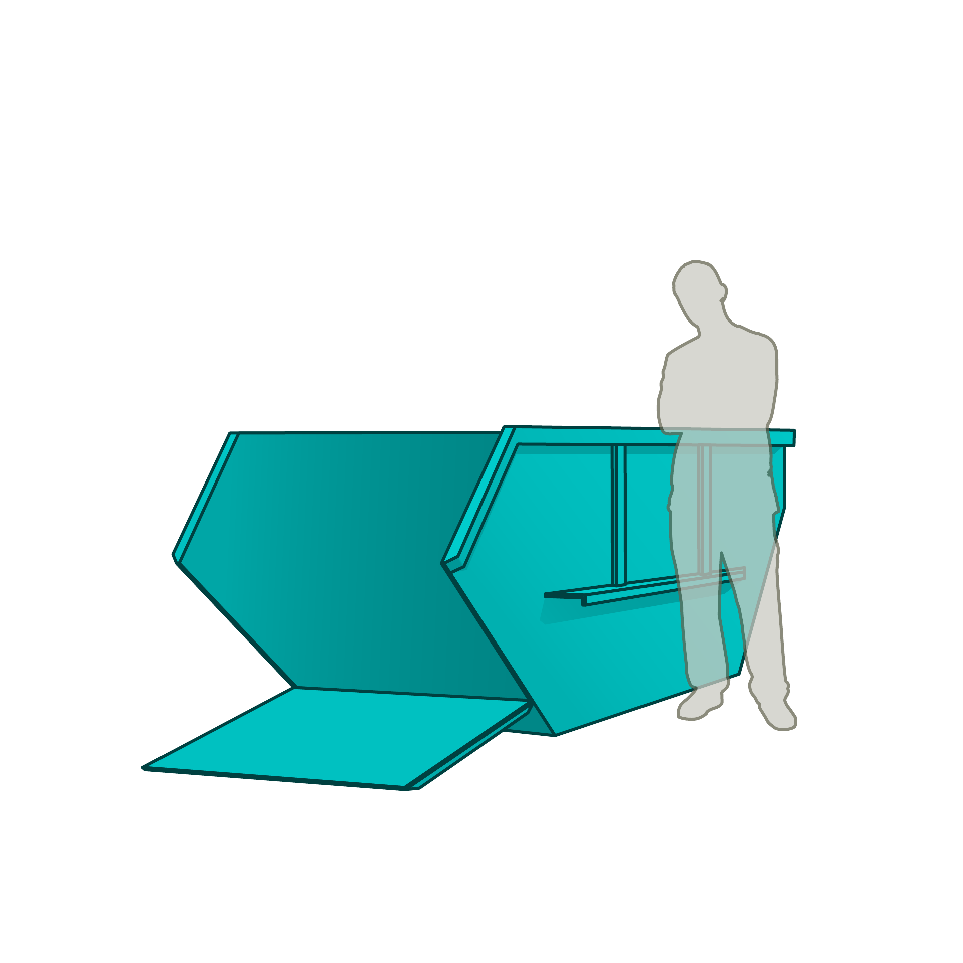 KS Containerdienst: Absetzcontainer 5cbm mit Klappe